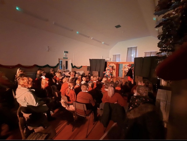 Our school and community watching last years Panto Production